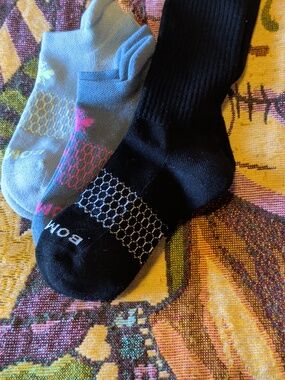 Bombas Men's Sock Trio - Black, Charcoal, Light Blue